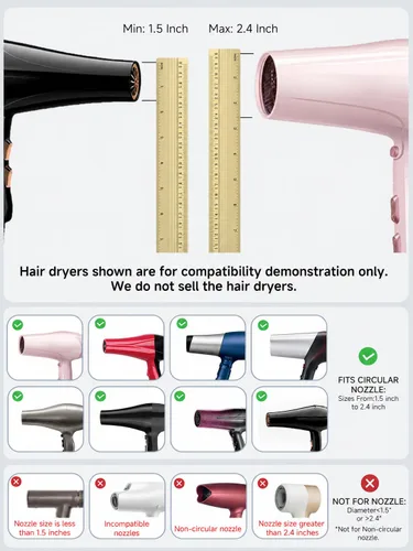 Miniatura 2 de Difusor de cabello, accesorio difusor para secador de cabello, difusor de cabello para cabello rizado, difusor universal para secador de cabello