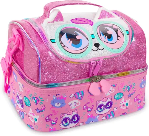 Miniatura 20 de Bolsa de almuerzo aislada de doble piso para niños, bolsa de comida grande para el regreso a la escuela, para niños, niñas, hombres y mujeres