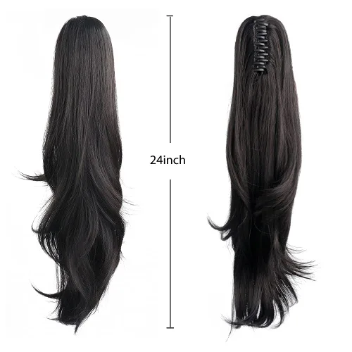 Miniatura 140 de Extensiones de cola de caballo de cabello rubio, extensiones de cola de caballo para mujer, pinza de extensiones de cabello rizado de 12 pulgadas