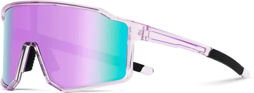 Miniatura 9 de FMY Gafas de sol deportivas polarizadas para hombres y mujeres con 3 lentes intercambiables, protección UV, gafas de ciclismo de béisbol MTB