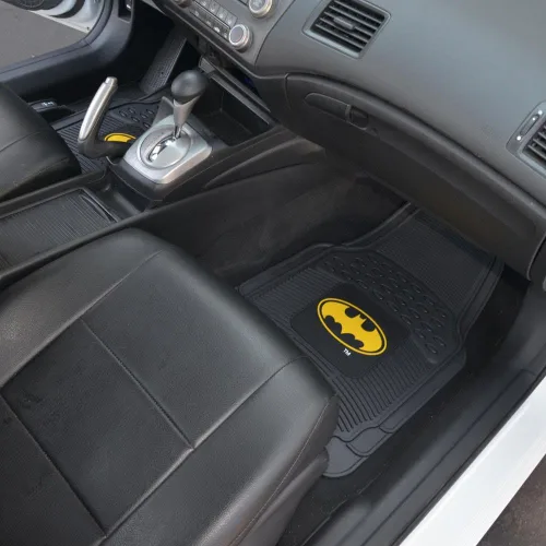 Miniatura 2 de BDK Alfombrillas clásicas de superhéroe Batman para el suelo del automóvil, con licencia oficial de Warner Bros DC Comics, protección