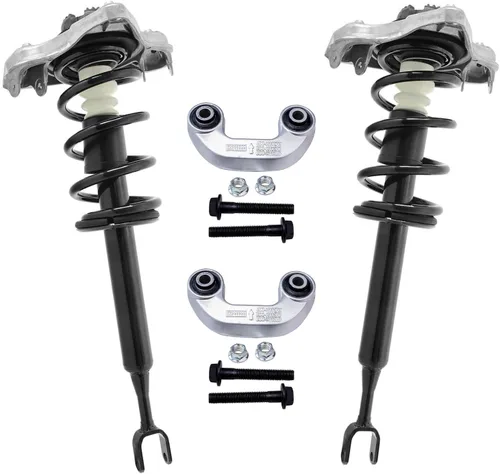 Miniatura 66 de Detroit Axle - Puntales delanteros con resorte helicoidal + enlaces de extremo de barras estabilizadoras de repuesto para Ford Flex Lincoln MKT