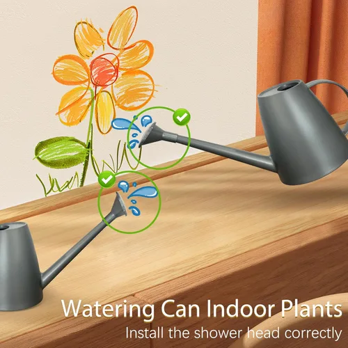 Miniatura 6 de Regadera para plantas de interior y exterior, modernas regaderas pequeñas con boquilla extraíble, regadera de boquilla larga para plantas bonsái