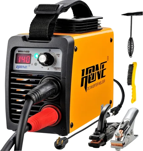 Miniatura 10 de HONE Soldador de palo, máquina de soldadura de arco 140Amp real 110V/220V, máquinas de soldadura IGBT con pantalla LCD digital inversora, arranque