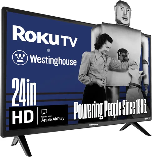 Westinghouse Roku TV - Smart TV de 24 pulgadas, televisión HD con conectividad Wi-Fi y aplicación móvil, pantalla plana, Bluetooth, compatible con
