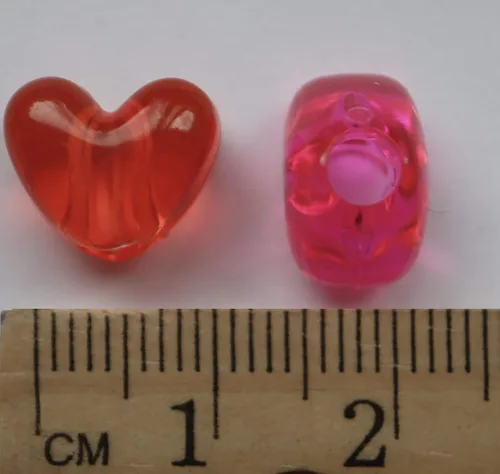 Miniatura 3 de Generic Cuentas de corazón perlas blancas grandes cuentas de poni Pk/50 hechas en EE. UU., B07780