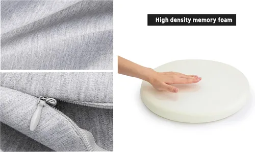 Miniatura 4 de Cojines redondos extraíbles para silla, almohadillas de espuma viscoelástica, cómodo cojín de asiento antideslizante y transpirable, adecuado
