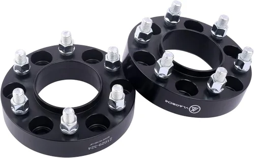 Miniatura 6 de Espaciadores de rueda centrales negros de 1 pulgada 14x1.5 de 1 pulgada compatibles con Chevy GMC-Cadillac 6 Lug para Colorado 2015-2023, Traverse