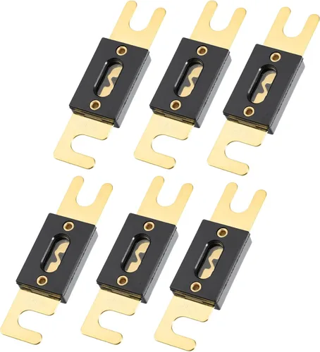 Miniatura 21 de X AUTOHAUX 6 unids 275A oro tono plateado ANL fusible universal para inversores coche vehículo camión audio