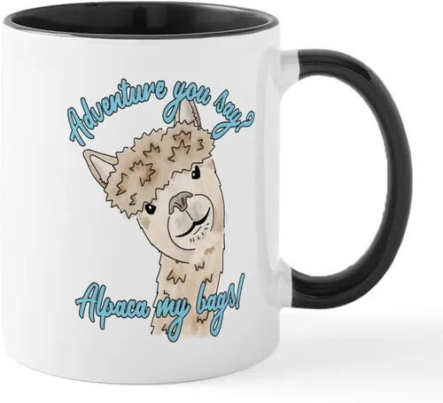 Miniatura 29 de CafePress A Is For Alpaca Taza de café de cerámica de 11 oz (11.0 fl oz)