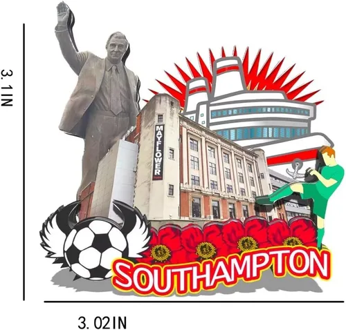 Miniatura 3 de Imán de Southampton del Reino Unido para nevera, monumentos de madera 3D, recuerdos coleccionables de viaje, decoración hecha a mano -279