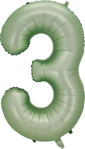 Miniatura 7 de Globos de papel aluminio verde Oliver número 0, 40 pulgadas