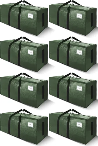 Miniatura 16 de SWEET DOLPHIN Paquete de 8 bolsas de mudanza resistentes de 200 libras con asas envolventes, bolsas de almacenamiento extra grandes para ahorrar