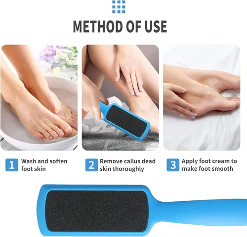Miniatura 5 de Fu Store Limas de pedicura para pies y callos con raspador de pies de doble cara para piel muerta, limpiador profesional para pies (paquete de 6)
