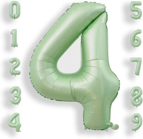 Miniatura 43 de AULE Globos grandes de 40 pulgadas con números 0 azules, globos grandes de números de aluminio, decoraciones de fiesta de cumpleaños de helio