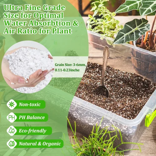 Miniatura 2 de Legigo - Perlita hortícola orgánica de 10 cuartos para plantas de interior - Mezcla acondicionadora y aditiva de suelo hortícola natural para 10