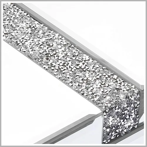 Miniatura 4 de Joyero grande de cristal con diamantes de imitación organizador de joyas caja decorativa para mujeres y niñas regalo lujoso