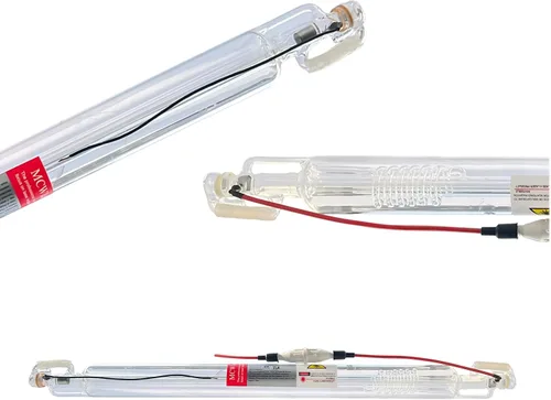 MCWlaser 50W Tubo láser de CO2 de vidrio con tubo láser de vidrio de longitud 850mm Diámetro 55mm Tubo láser de 45-50W con cable de recubrimiento
