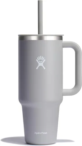 Miniatura 30 de Hydro Flask Vaso de Viaje con Asa, Tapa y Pajita - Acero Inoxidable Aislado en 24 Oz Aloe