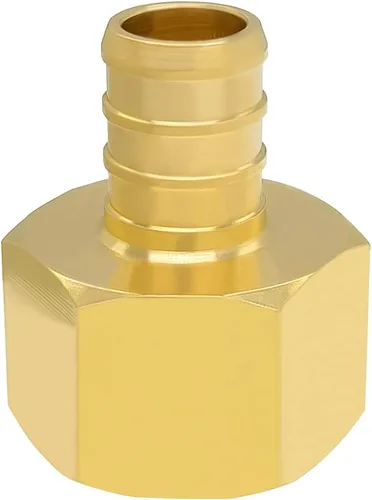 Miniatura 4 de Hooshing Paquete de 6 adaptadores hembra Pex de 1/2 pulgadas, PEX 1/2 pulgada a 1/2 pulgada hembra NPT adaptador de latón