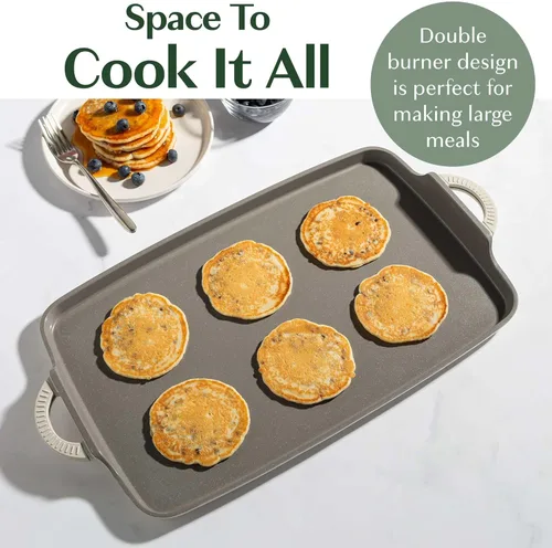 Miniatura 3 de Goodful Plancha de Doble Quemador Todo en Uno, Cerámica Antiadherente, Aluminio Fundido Duradero, Apto para Horno y Lavavajillas, Fabricado sin Lino