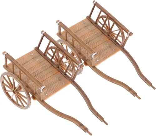 STOBOK Carro de cultivo en miniatura, modelo de casa de muñecas, carretillas en miniatura, carrito de simulación, adornos de paisaje, carro antiguo,