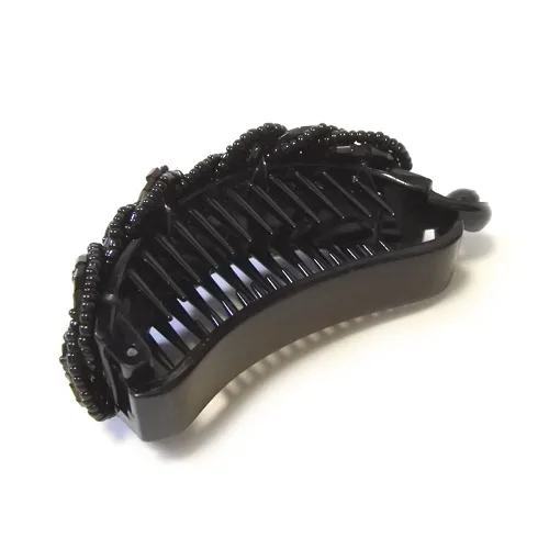 Miniatura 2 de Noble Lady - Soporte para cola de caballo con clip de pelo para mujer (H35) (negro)