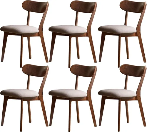 Miniatura 25 de Sillas de comedor 100% de madera de roble macizo, sillas de comedor modernas de mediados de siglo con cojín tapizado, sillas de cocina, comedor