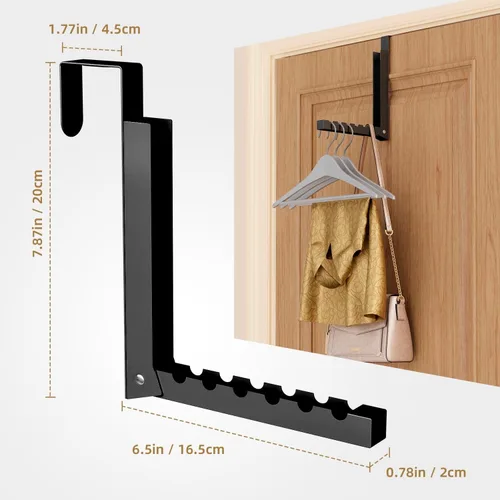 Miniatura 4 de ZMBESUP Perchero Plegable para Colgar Sobre la Puerta para Secar Ropa, Perchero Plegable para Colgar Abrigos para Cuarto de Lavandería