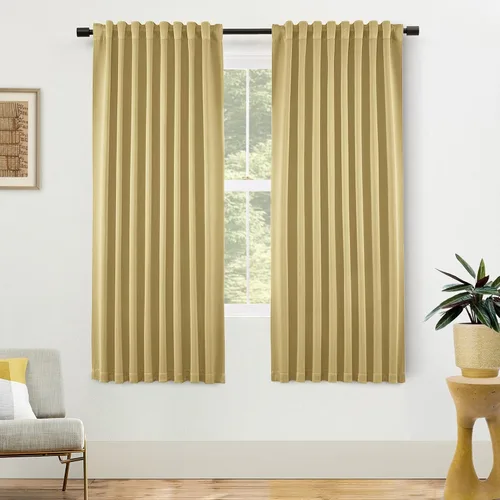 Miniatura 62 de SHINELAND Cortinas opacas cortas para ventanas de dormitorio, cortinas de baño, 45 pulgadas de largo