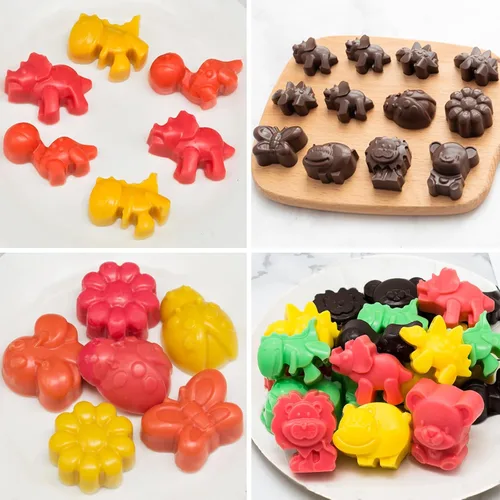 Miniatura 6 de WARM TIME Juego de 6 moldes de silicona para chocolate, moldes antiadherentes de grado alimenticio, moldes de cocina para chocolate, dulces