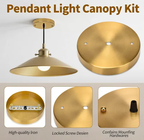 Miniatura 4 de Sangle Sopffy Pendant Light Canopy Kit, 5 1/8 Inches Ceiling Lighting Canopy Kit with All Mounting Hardware Modern Chandelier Ceiling Plate Cover