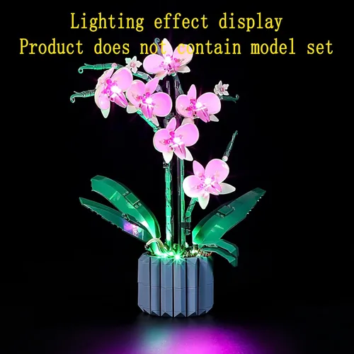 Miniatura 6 de GEAMENT - Kit de luces LED compatible con LEGO Orquídea, juego de iluminación para el modelo de construcción Creator 10311
