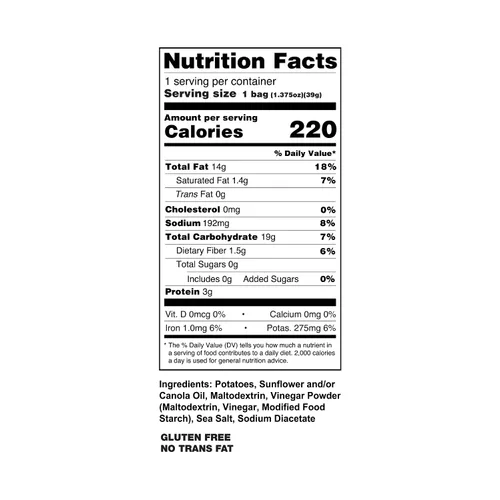 Miniatura 3 de Great Lakes Potato Chip Co. Bold - Patatas fritas cocidas con sal marina y vinagre, caja individual de tamaño aperitivo