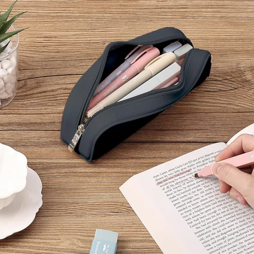 Miniatura 8 de Mr. Pen - Estuche de silicona para lápices, estuche para lápices negro, estuche pequeño para lápices, estuche para lápices estético