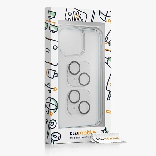 Miniatura 7 de kwmobile Juego de fundas transparentes 5 en 1 compatibles con Apple iPhone 13, incluye protectores de pantalla y cámara, transparente