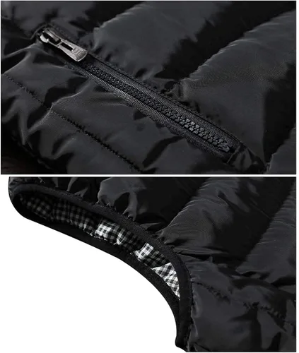 Miniatura 4 de Feiairuike Abrigos de chaleco acolchados para exteriores con cuello alto para hombre