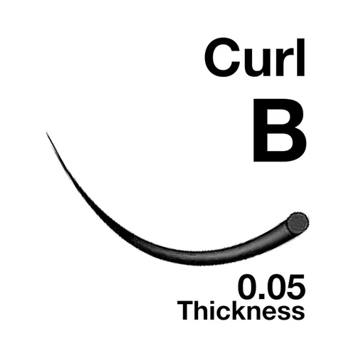 Miniatura 2 de Extensiones de pestañas de 0.002 in de grosor, rizo B, 0.394 in de longitud, pestañas de volumen de aspecto natural para extensiones de pestañas