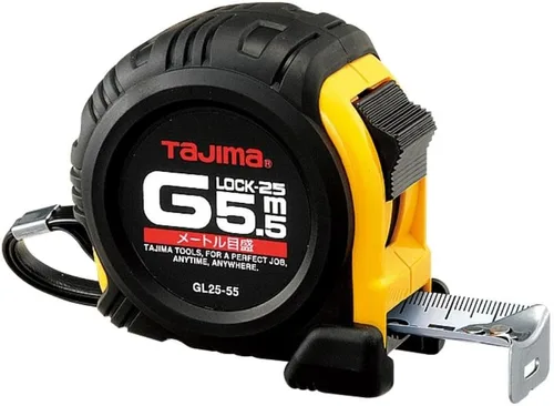 Miniatura 5 de TAJIMA Cinta métrica de 16 pies x 1 pulgada Hi-Lock cinta métrica con caja de ABS duradera y hoja revestida de acrílico - HL-16BW