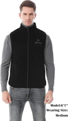 Miniatura 3 de Venustas Chaleco térmico de forro polar para hombre con batería de 7.4 V, chaleco eléctrico aislado ligero