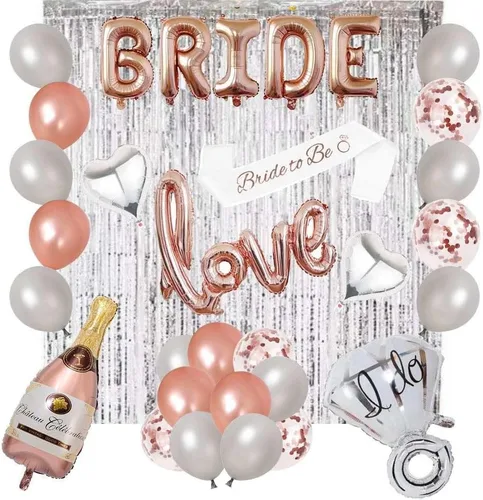 Miniatura 7 de Bachelorettesy Kit de decoración de despedida de soltera de 28 piezas para novia, decoración de despedida de soltera, fiesta de compromiso, globos