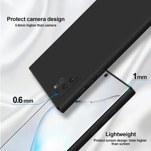 Miniatura 3 de GiiYoon Funda de silicona compatible con Samsung Galaxy Note 10 Plus, funda de cuerpo completo sedosa y suave al tacto con protección de cámara