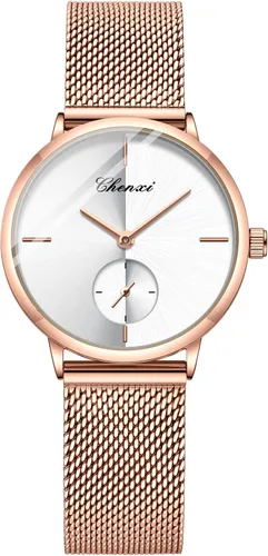 Miniatura 3 de MASTOP Couple Watches Men and Women Pair Quartz Watches Casual Stainless Steel Mesh Strap Fashion Watches