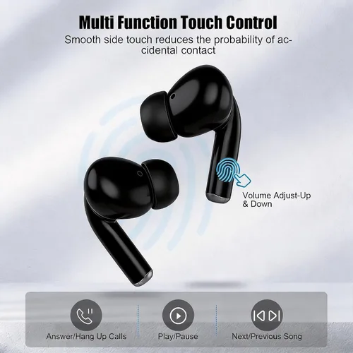 Miniatura 4 de Auriculares inalámbricos para Samsung S26/S25/S24, auriculares Bluetooth 5.3 40 horas, estéreo HiFi, micrófono transparente, cancelación de ruido