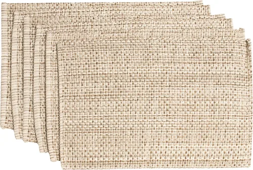 Sweet Home Collection Trends - Mantel individual (100% algodón), Paquete de 4, Eggshell