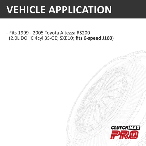 Miniatura 2 de Pro Performance Chromoly - Volante de embrague compatible con Toyota Altezza RS200 2001 2002 2003 2004 2005 2.0L 3S-GE SXE10 de 6 velocidades J160