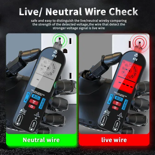 Miniatura 3 de Multímetro digital A1X, nuevo detector de probador de electricista profesional, multímetro detector de voltaje recargable, multímetro digital