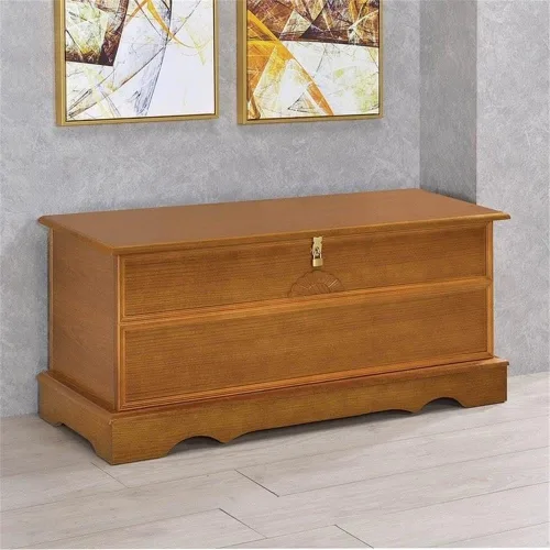 Miniatura 2 de Bowery Hill Cofre rectangular de madera tradicional de cedro, 40 pulgadas de ancho x 16 pulgadas de profundidad x 18.5 pulgadas de alto, acabado