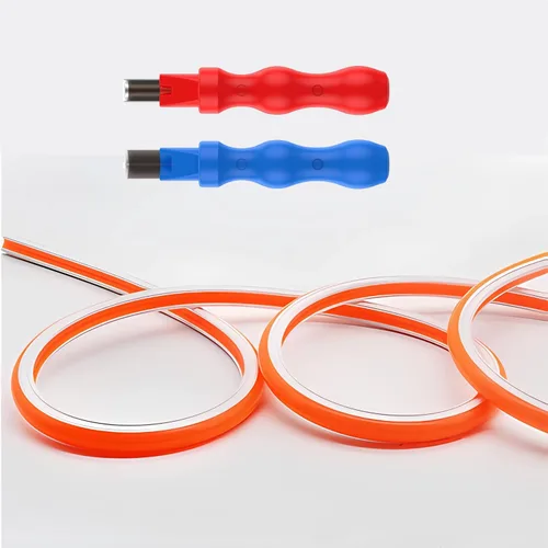 Miniatura 12 de JARBIH Cubierta de tira de luz LED flexible de neón separada, 16.4 pies 0.236 in sin desgaste, cubierta de difusor de silicona flexible con 2