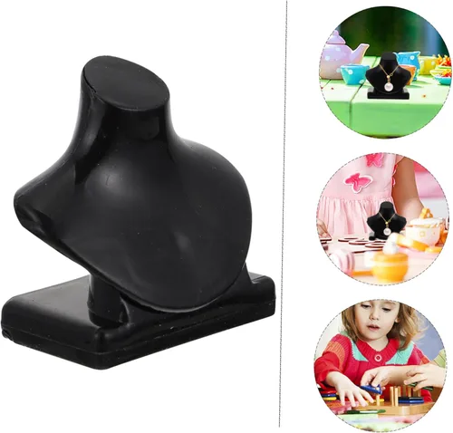 Miniatura 5 de Cabilock Mini soporte para collar para muñecas, 20 piezas, casa de juegos, modelos de collar en miniatura, accesorios de joyería